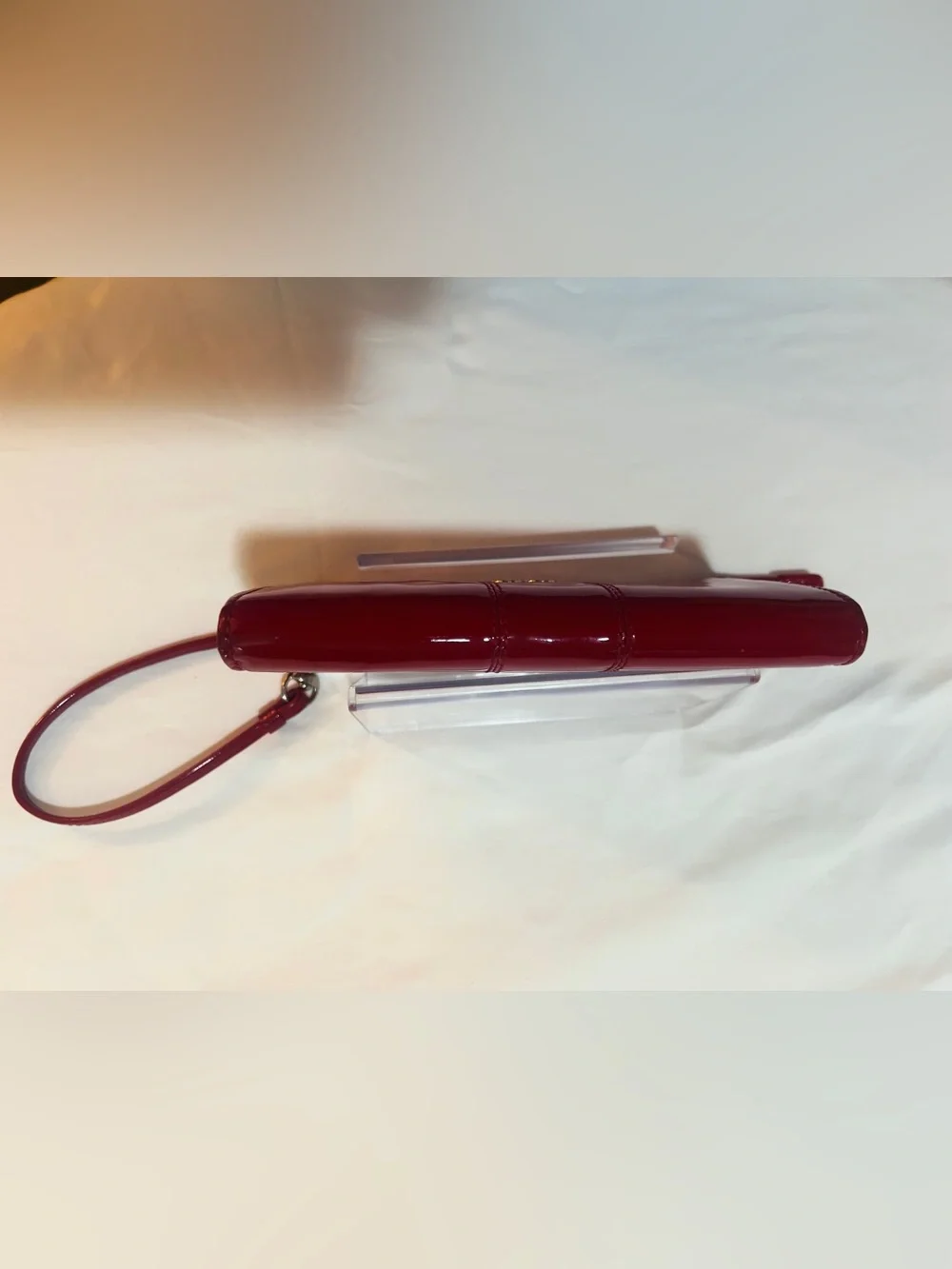 🩷 Y2K Coach Julia Red patent leather zippy wristlet wallet silver hardware🩷